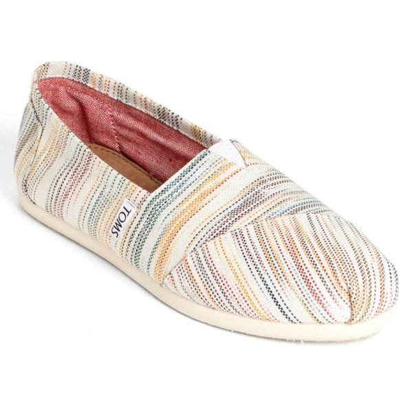 Toms Shoes - Toms Seasonal Classic Rainbow MultiStripe Slip-On